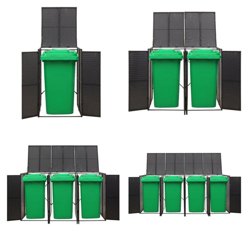 Wheelie bin shed poly rattan - wheelie,