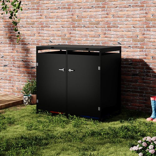 Double wheelie bin storage - double,