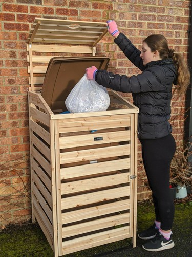Single wheelie bin store - single,