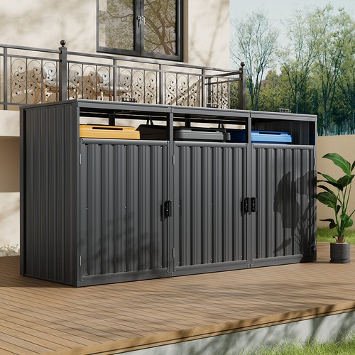 Triple wheelie bin storage - wheelie,