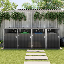 Metal Bin Shed Double Triple