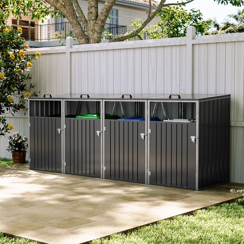 Four triple wheelie bin - four,