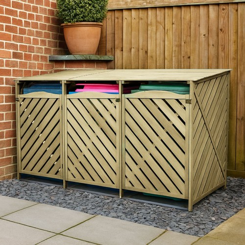Triple wheelie bin storage - bin,
